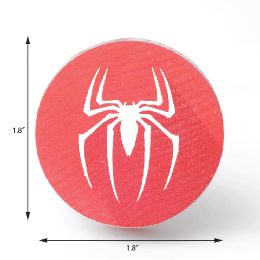Handmade Pine Wood Spiderman Superhero Furniture Knob